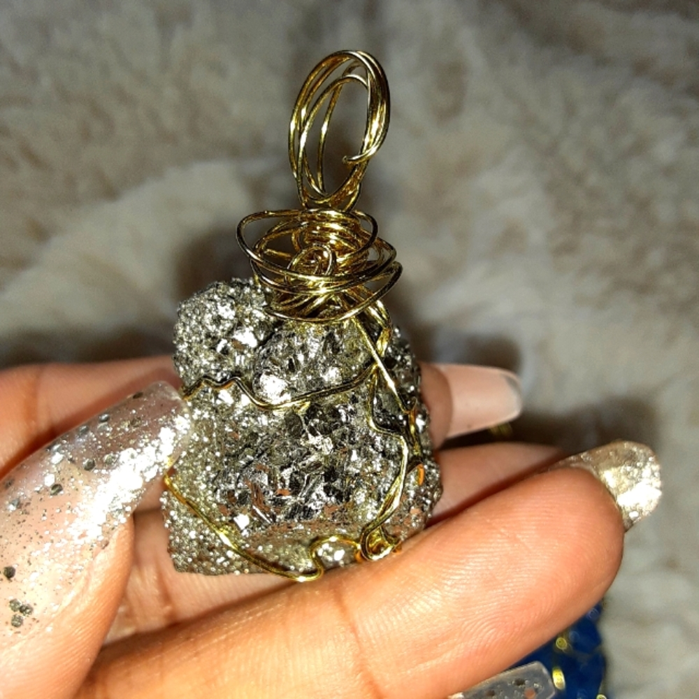 Genuine Raw Pyrite pendant